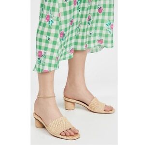 Carrie Forbes Shoes Bou Sandals Heel Mules Woven Raffia Casual Preppy 10